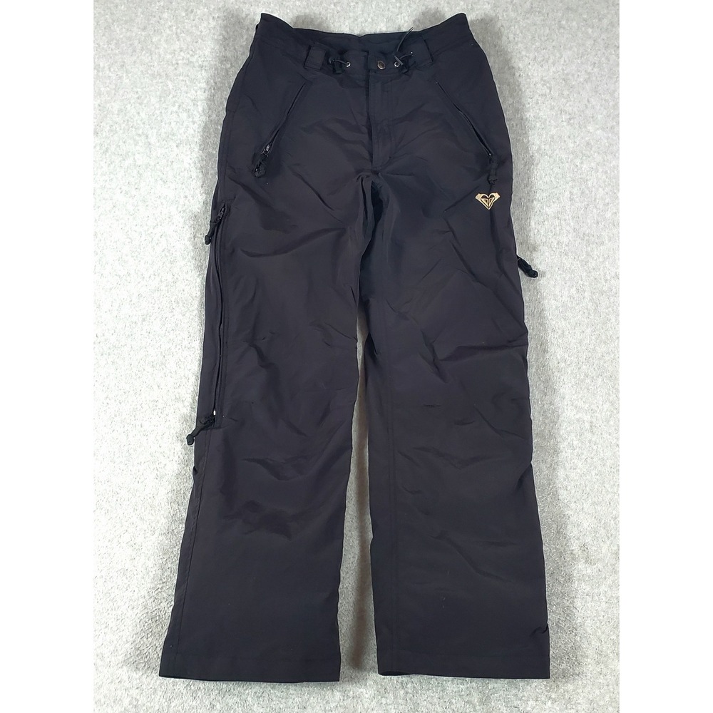Roxy Quiksilver Boardwear Black Snow Pants Women Medium (28X28) Ski Snowboard